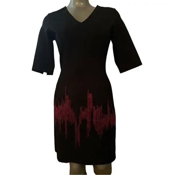 Natori | Dresses | Josie Natori Ponte Knit Elbow Sleeve Embroidered Dress Size 6 | Poshmark Natori | Dresses | Josie Natori Ponte Knit Elbow Sleeve Embroidered Dress Size 6 | Poshmark